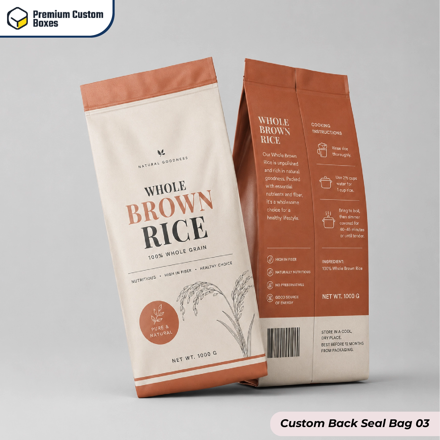 Custom Back Seal Bags