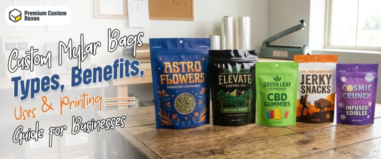 Custom Mylar Bags Types, Benefits Uses & Printing Guide For Businesses