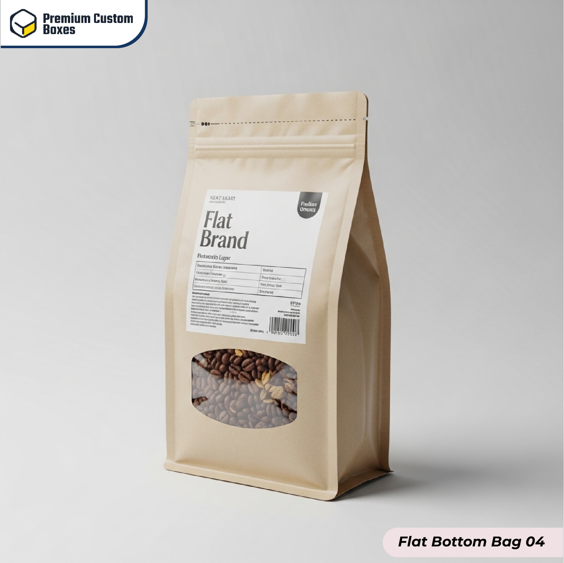 Custom Flat Bottom Bags