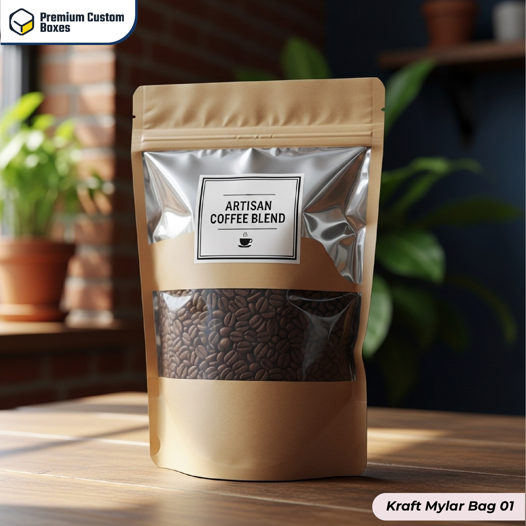 Custom Kraft Mylar Bags