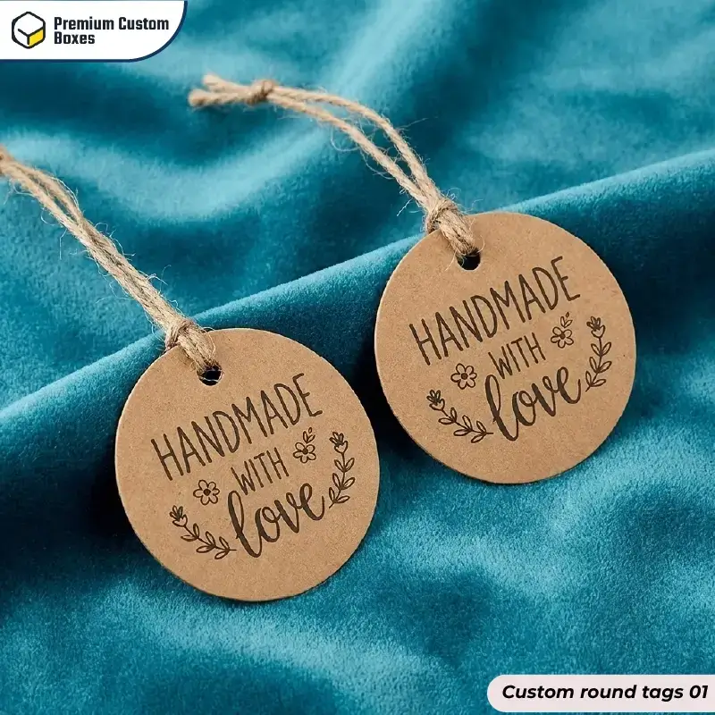 Custom round tags wholesale
