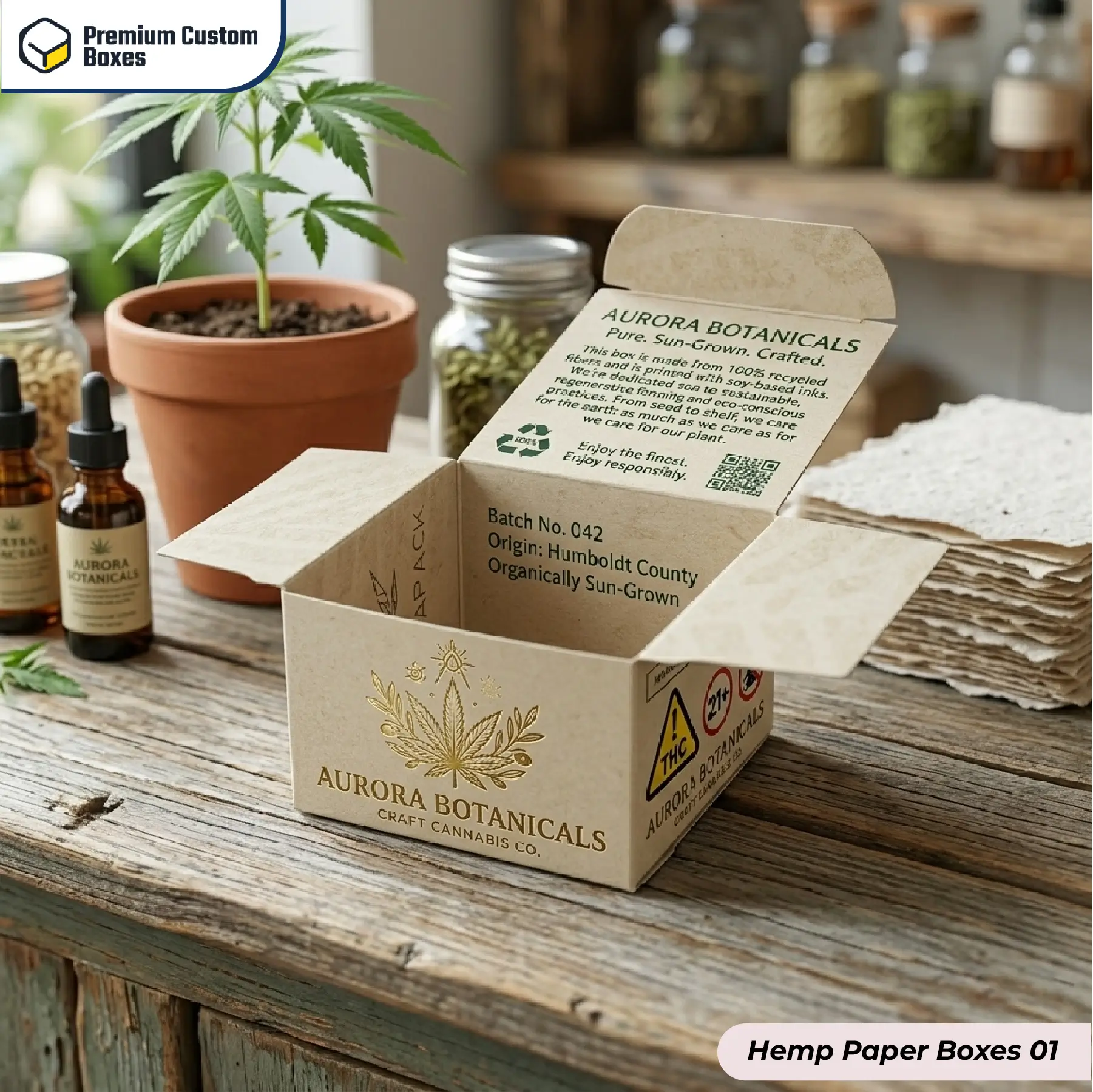 Custom Hemp Paper Boxes