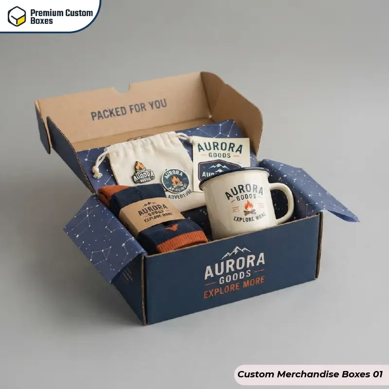 Custom Merchandise Boxes