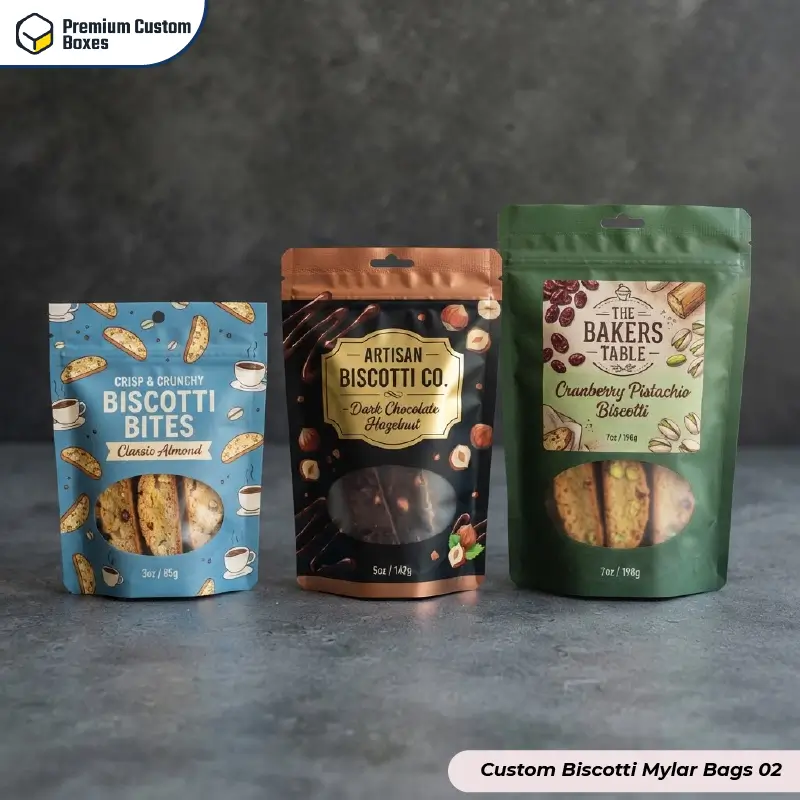 Custom Biscotti Mylar Bags