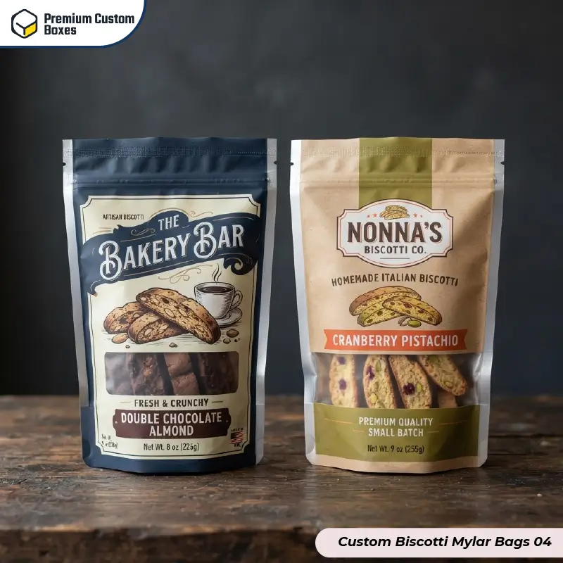 Custom Biscotti Mylar Bags