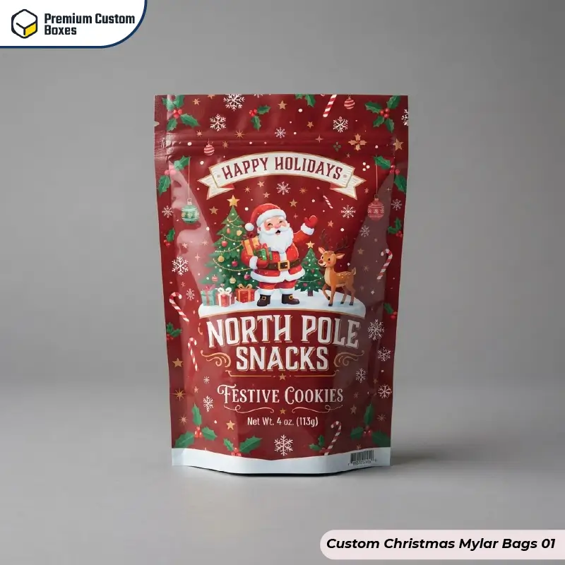 Custom Christmas Mylar Bags