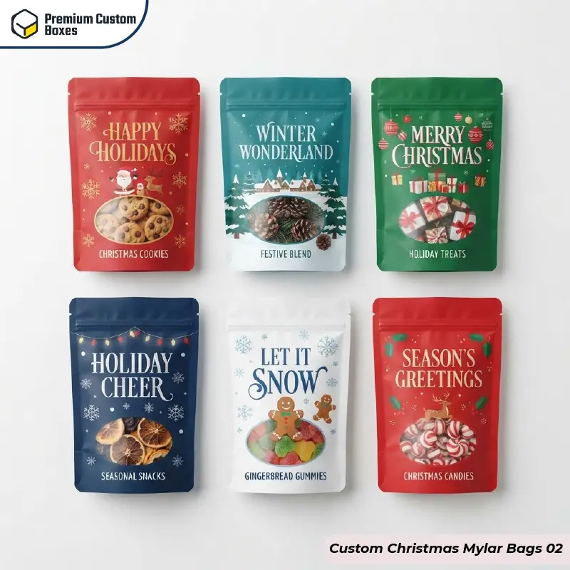 Custom Christmas Mylar Bags