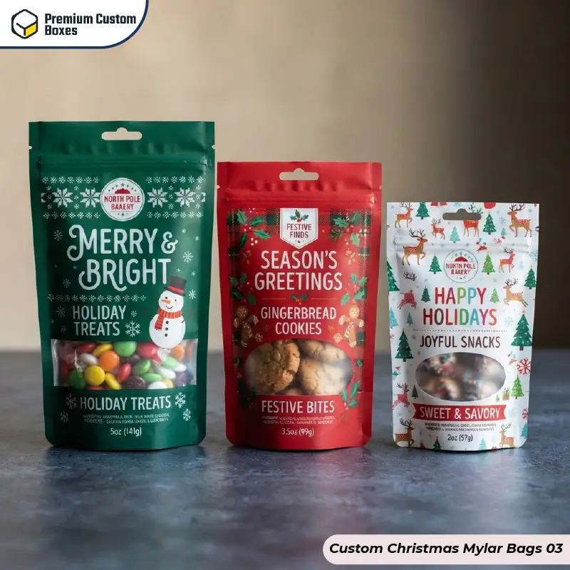 Custom Christmas Mylar Bags