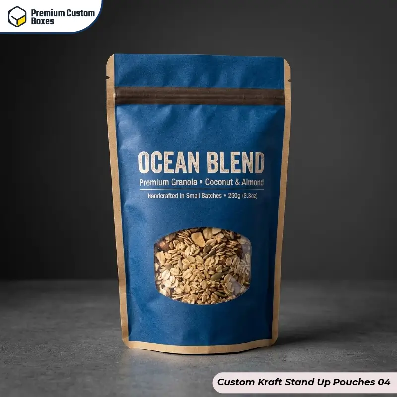 Custom Kraft Stand Up Pouches