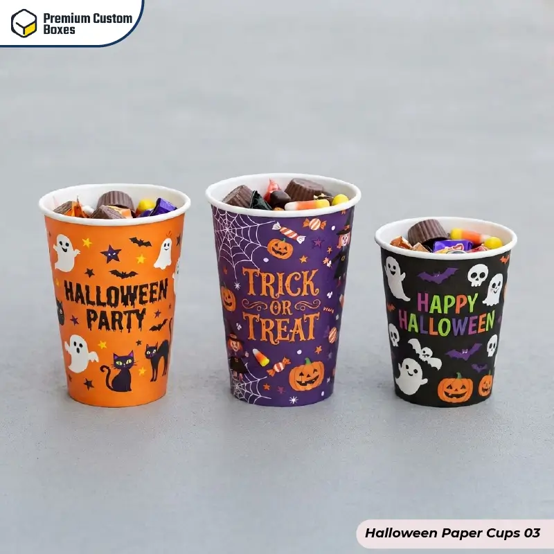 Custom Halloween Paper Cups