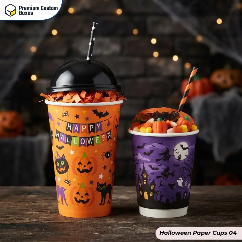 Custom Halloween Paper Cups